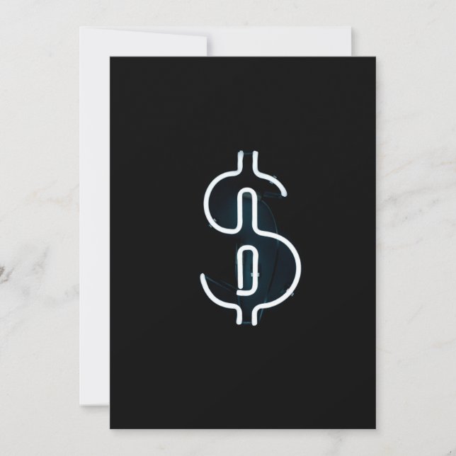 Tarjeta De Agradecimiento Dólar de neón sagrado (Anverso)