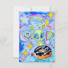 Tarjeta De Agradecimiento Dona alienígena