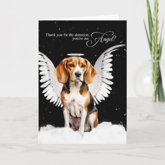 Tarjeta De Agradecimiento Donación Gracias Perro Beagle