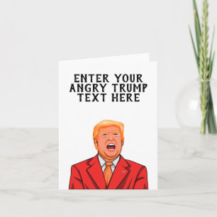 TARJETA DE AGRADECIMIENTO DONALD TRUMP ENOJADO PERSONALIZADO