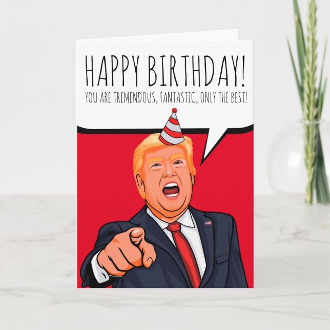 Tarjeta De Agradecimiento Donald Trump: Feliz cumpleaños (Anverso)