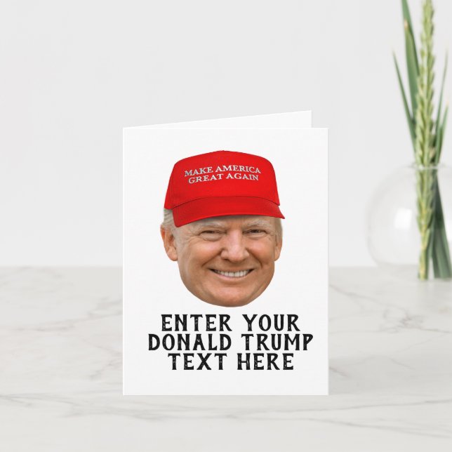 TARJETA DE AGRADECIMIENTO DONALD TRUMP MAGA PERSONALIZADA (Anverso)