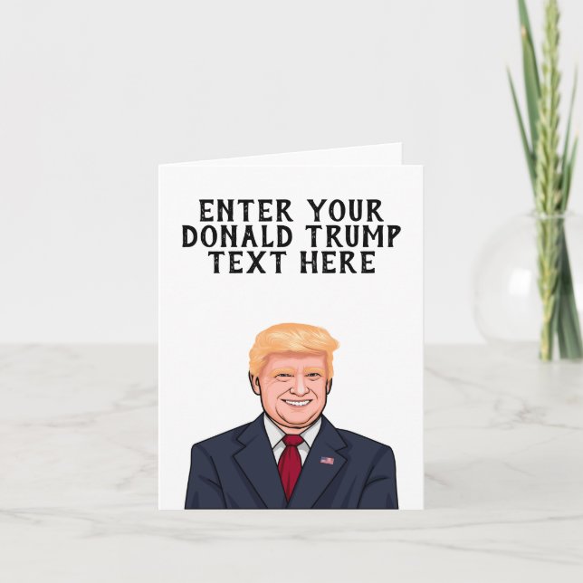 TARJETA DE AGRADECIMIENTO DONALD TRUMP PERSONALIZADO (Anverso)