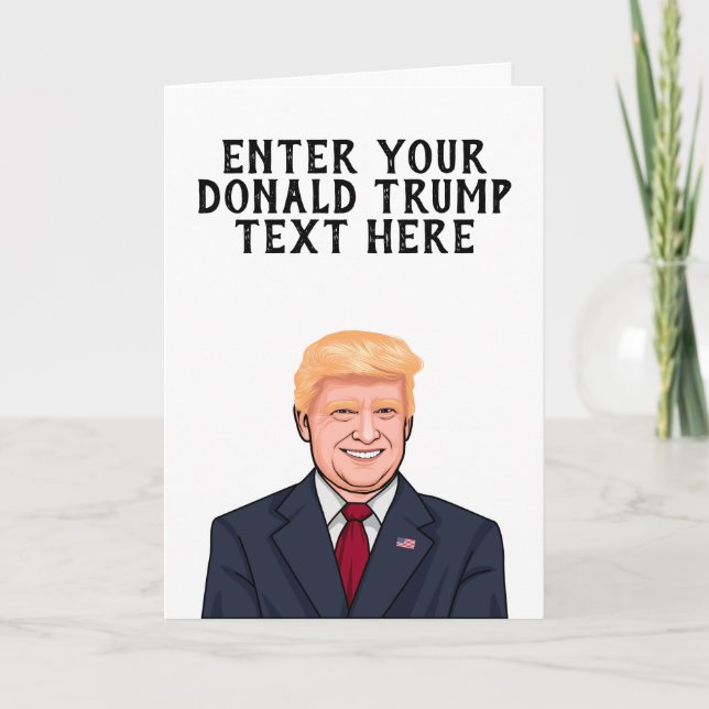 TARJETA DE AGRADECIMIENTO DONALD TRUMP PERSONALIZADO (Anverso)
