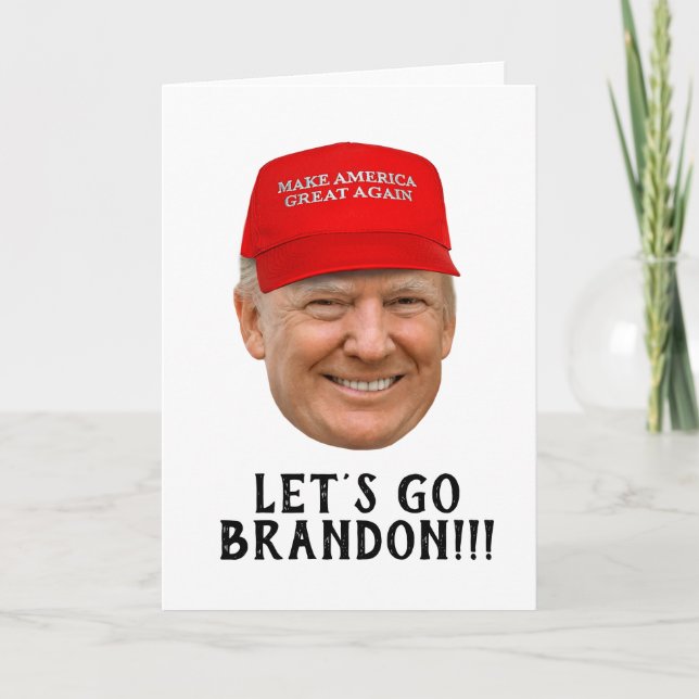 Tarjeta De Agradecimiento Donald Trump: Vamos cumpleaños de Brandon (Anverso)