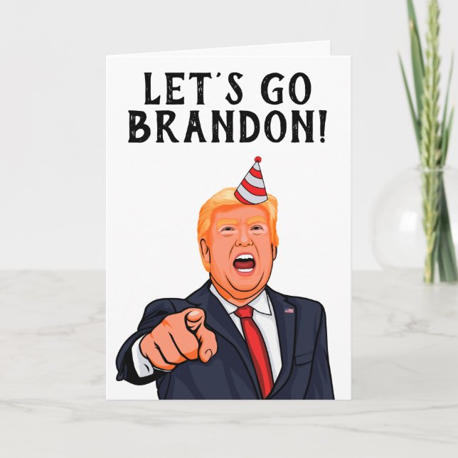 Tarjeta De Agradecimiento Donald Trump: Vamos cumpleaños de Brandon (Anverso)