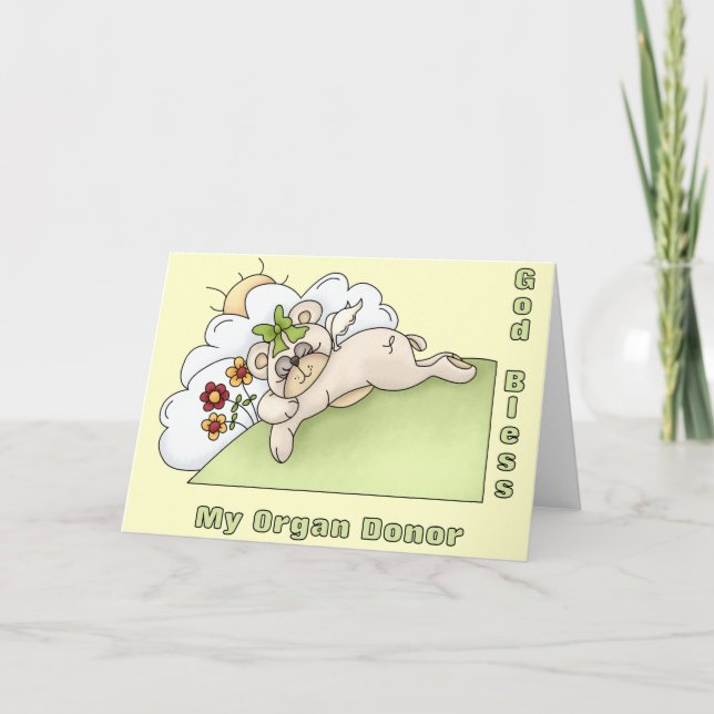 Tarjeta De Agradecimiento Donantes de órganos gracias (Anverso)