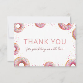 Tarjeta De Agradecimiento Donut Baby Sprinkle Chica