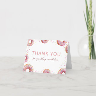 Tarjeta De Agradecimiento Donut Baby Sprinkle Chica