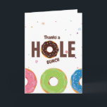 Tarjeta De Agradecimiento Donut Birthday Party<br><div class="desc">Los niños no hacen fiesta de cumpleaños gracias a las tarjetas personalizable a los detalles de su evento.</div>