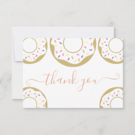 Tarjeta De Agradecimiento Donut Espolvoreada con amor Bebé Sprinkle Gracias