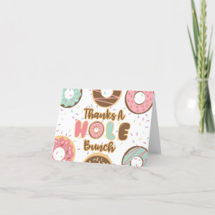Tarjeta De Agradecimiento Donut Gracias a Hole Bunch