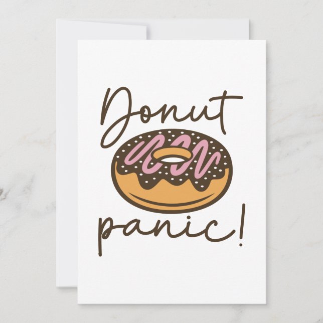 Tarjeta De Agradecimiento Donut Panic (Anverso)