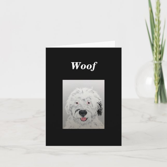 Tarjeta De Agradecimiento Doodle Dog Note Card (Anverso)