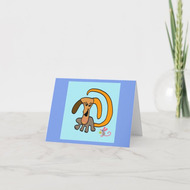 Tarjeta De Agradecimiento Doogie Perro 🐶 Y Moosie Ratón 🐭  (Anverso)