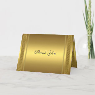Tarjeta de agradecimiento dorada Gold