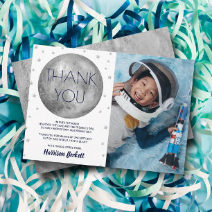 Tarjeta De Agradecimiento Dos al Luna 2do Cumpleaños Foto