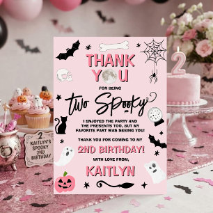 Tarjeta De Agradecimiento Dos chicas espeluznantes cumpleaños de Halloween s