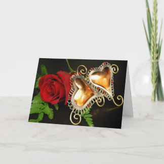 Tarjeta De Agradecimiento Dos corazones