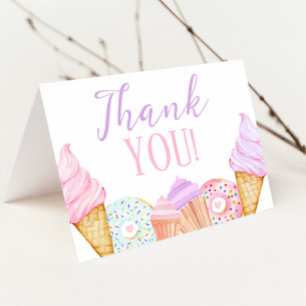 Tarjeta De Agradecimiento DOS Dulces 2do Cumpleaños
