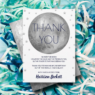 Tarjeta De Agradecimiento Dos El Segundo Cumpleaños De La Luna
