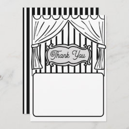 Tarjeta De Agradecimiento Dos estilos de historietas dimensionales