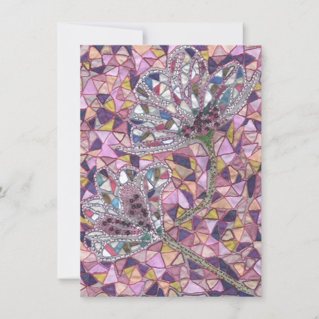 Tarjeta De Agradecimiento Dos flores (Anverso)