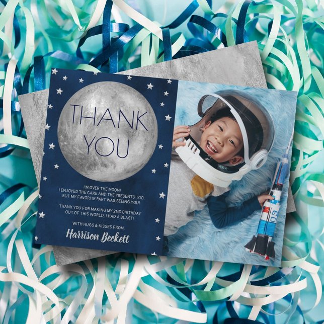 Tarjeta De Agradecimiento Dos fotos del segundo cumpleaños de la luna (Subido por el creador)