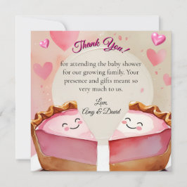 Tarjeta De Agradecimiento "¡Dos guisantes dulces en un pie!" - Ducha gemela