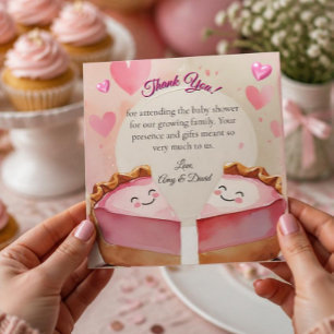 Tarjeta De Agradecimiento "¡Dos guisantes dulces en una tarta!" – Cumpleaños