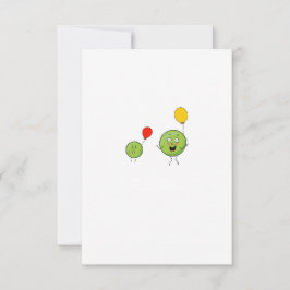 Tarjeta De Agradecimiento Dos guisantes, tema de guisante lindo