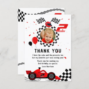 Tarjeta De Agradecimiento Dos niños de segundo cumpleaños rapidos cortan el 