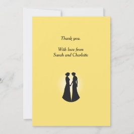 Tarjeta De Agradecimiento Dos novias