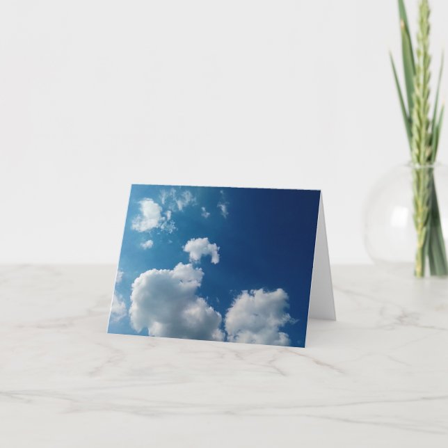 Tarjeta De Agradecimiento Dos nubes (Anverso)