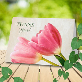 Tarjeta De Agradecimiento Dos tulipanos