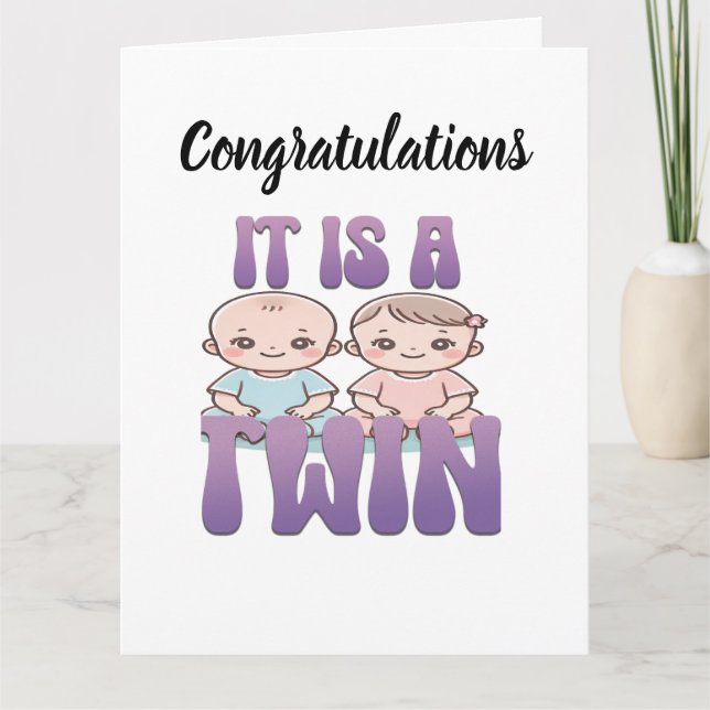 Tarjeta De Agradecimiento Dos Veces La Alegría, Dos Veces El Amor (Anverso)