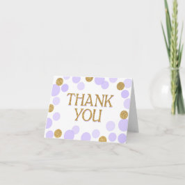 Tarjeta De Agradecimiento Dosis De Lavanda De Espolvorines De Oro Gracias