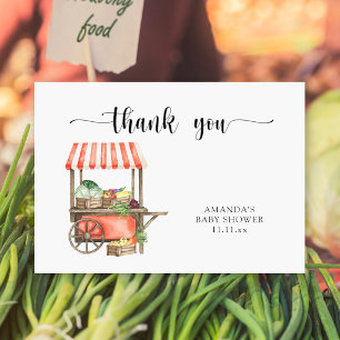 Tarjeta De Agradecimiento Doy las gracias por la ducha de bebé que ha crecid