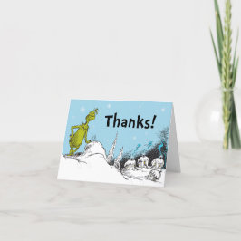 Tarjeta De Agradecimiento Dr. Seuss | Grinch Cumpleaños de Invierno Agradeci