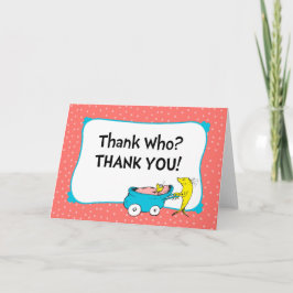 Tarjeta De Agradecimiento Dr. Seuss| Un pez - Chica Baby Shower Gracias