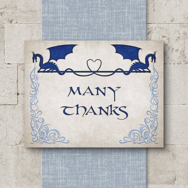 Tarjeta De Agradecimiento Dragon Gamer Fantasy (Subido por el creador)