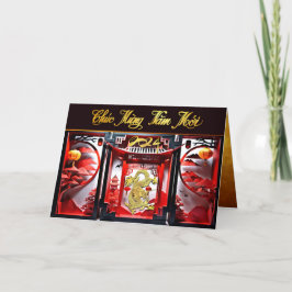 Tarjeta De Agradecimiento Dragón vietnamita Año Nuevo 2024 Origami GC