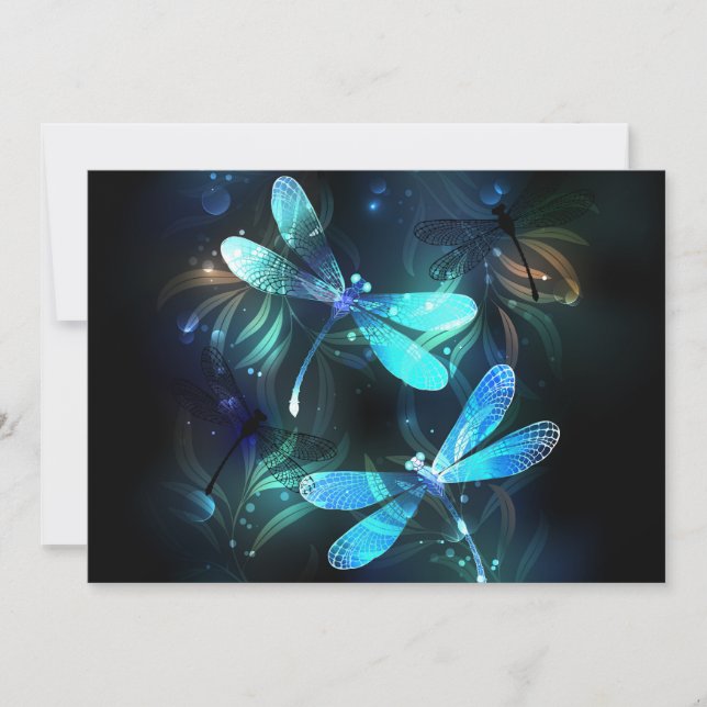 Tarjeta De Agradecimiento Dragonflies (Anverso)