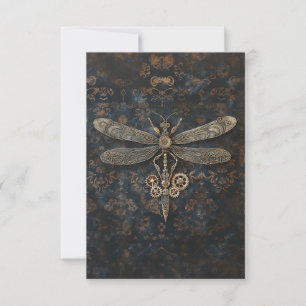 Tarjeta De Agradecimiento Dragonfly de Steampunk