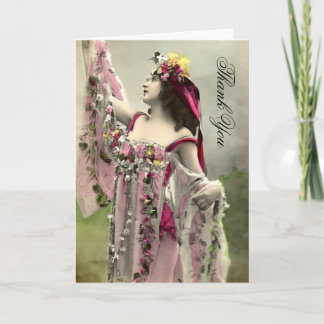 Tarjeta De Agradecimiento Dramático en las flores gracias