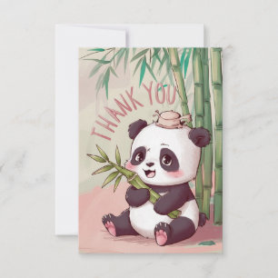 Tarjeta De Agradecimiento Dreamy Boho Panda