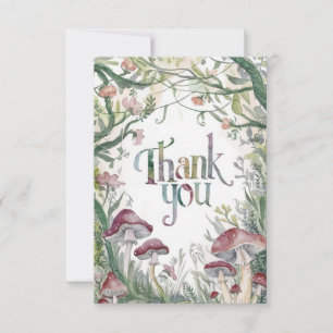 Tarjeta De Agradecimiento Dreamy Boho Woods Woodland