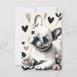 Tarjeta De Agradecimiento Dreamy Frenchie
