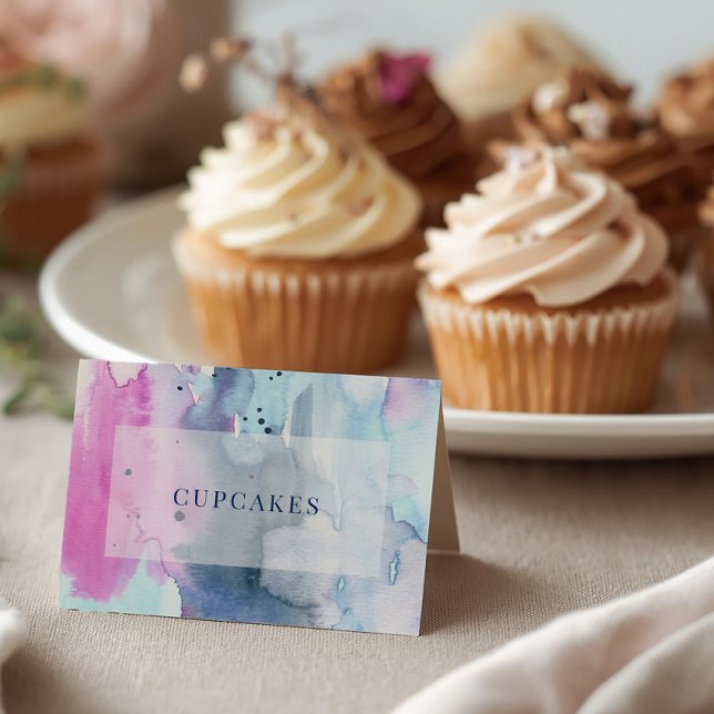 Tarjeta De Agradecimiento Dreamy Spring Bridal Shower Folded Food Label Card (Subido por el creador)