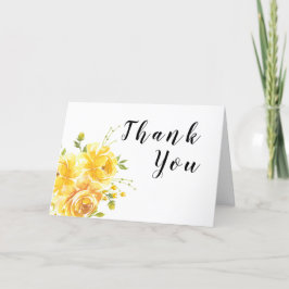 Tarjeta De Agradecimiento Dreamy Yellow Rose Boda